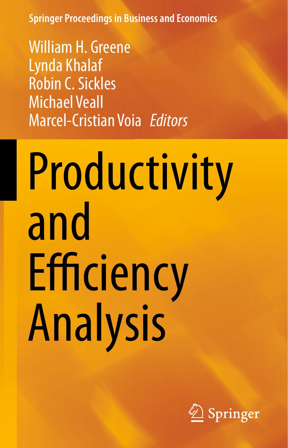Productivity and Efficiency Analysis 2016