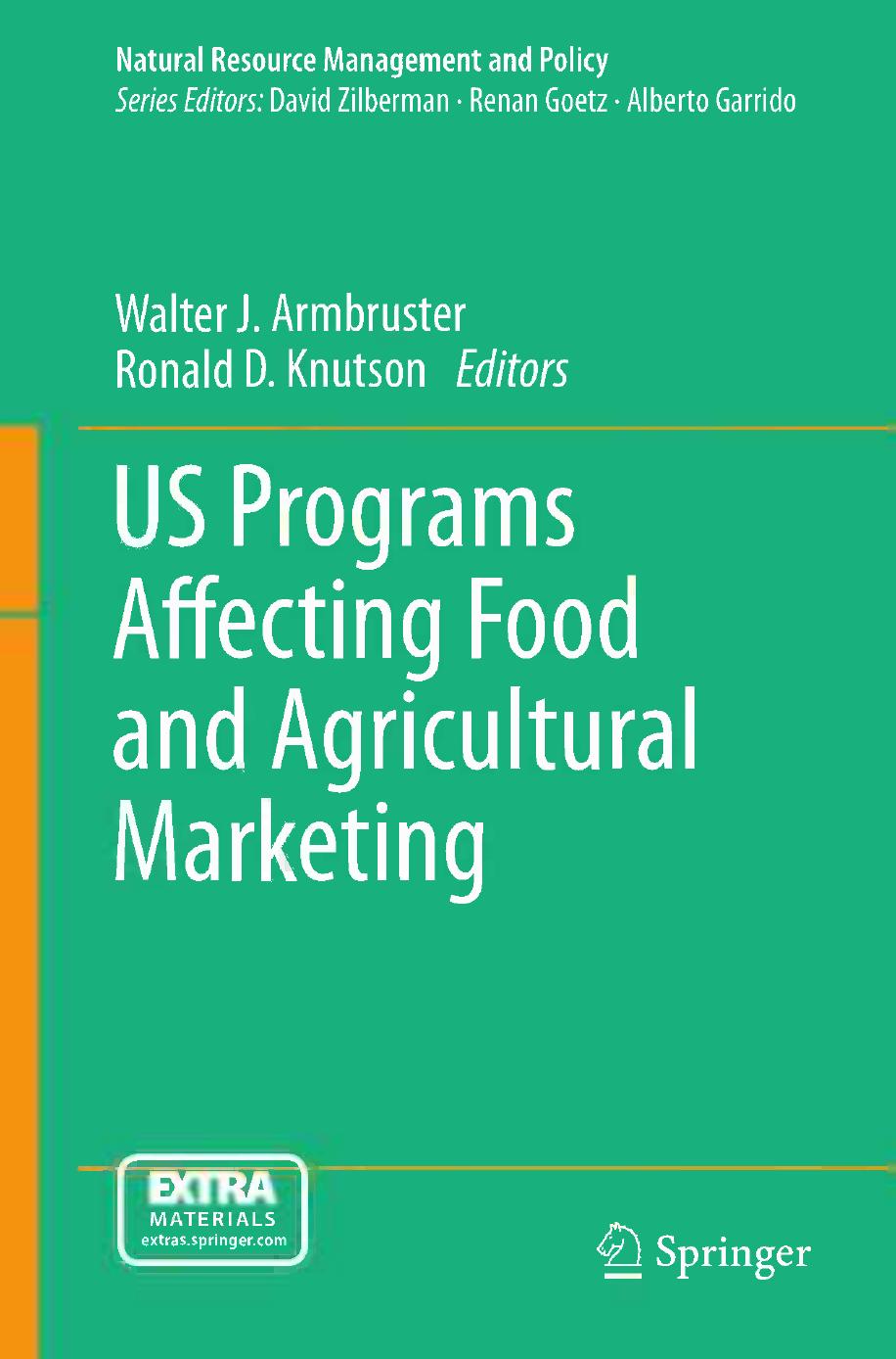 US Programs Affecting Food and Agricultural Marketing 2013