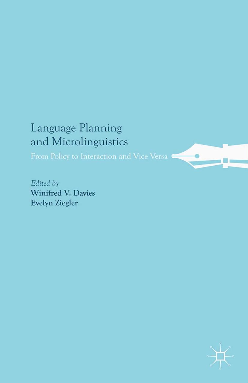 Language Planning and Microlinguistics From Policy, 2015