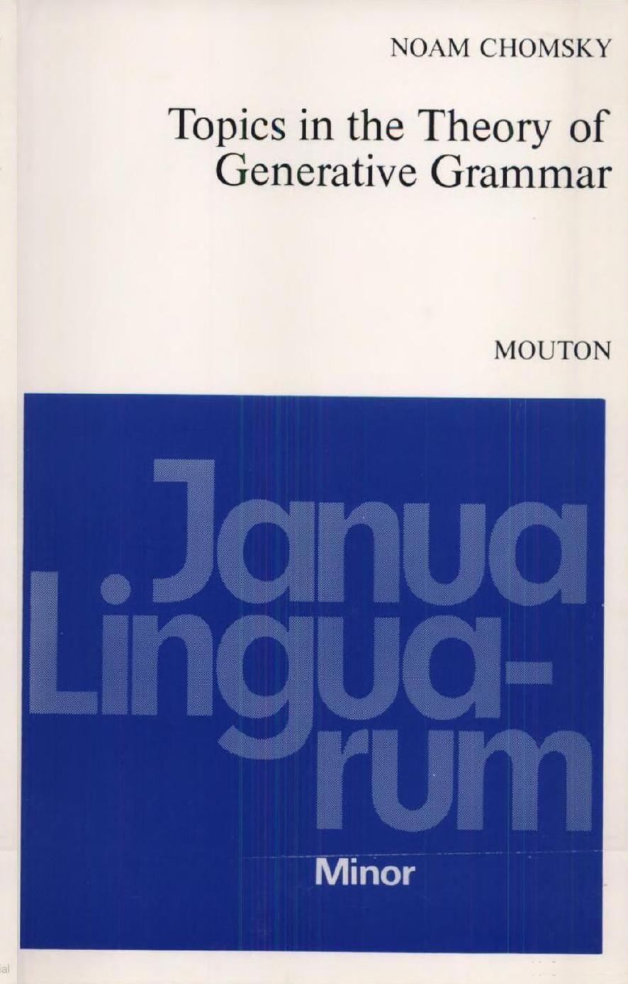 Topics in the Theory of Generative Grammar 1978