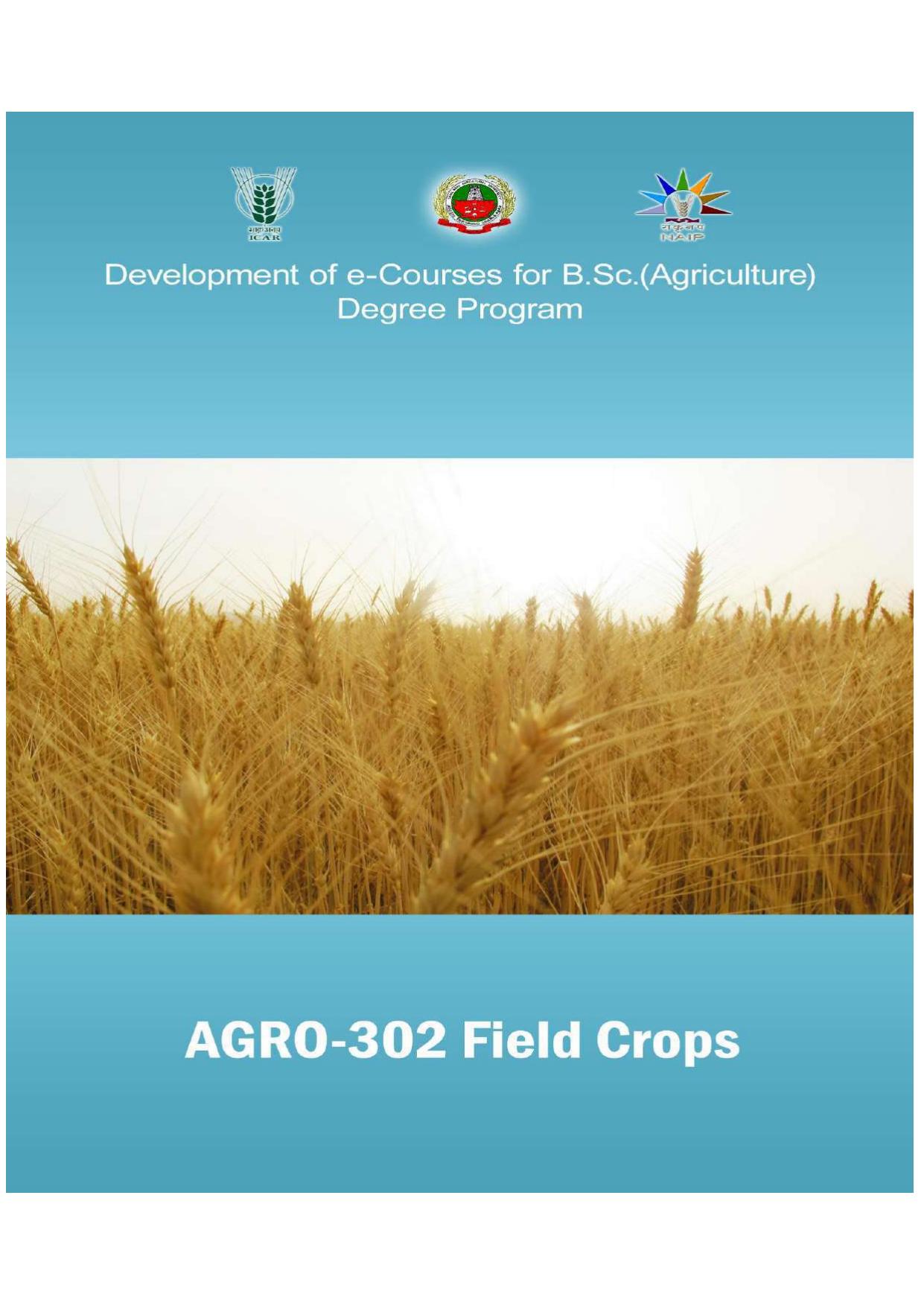 AGRONOMY OF FIELD CROPS-II 2020