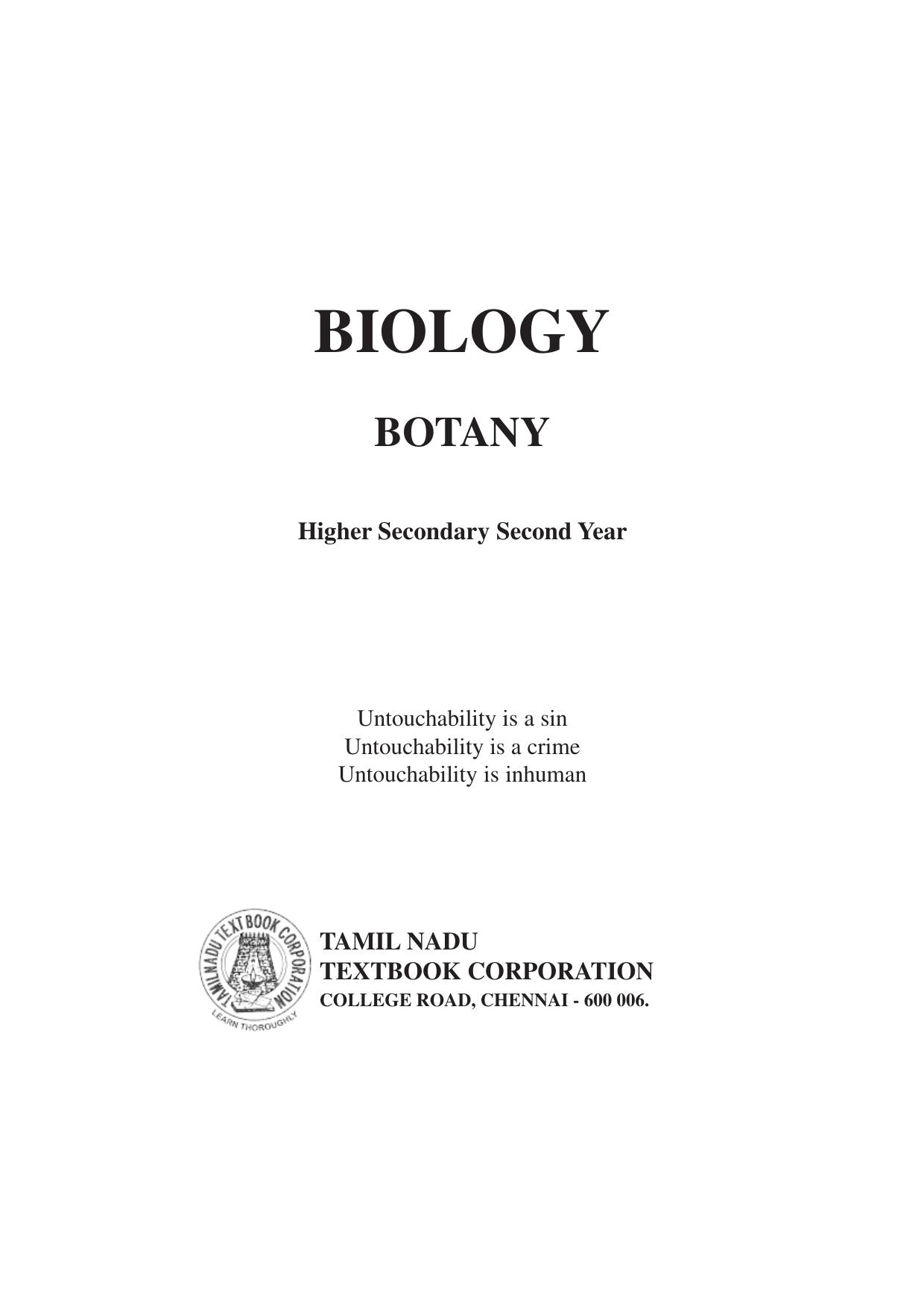 BIOLOGY BOTANY