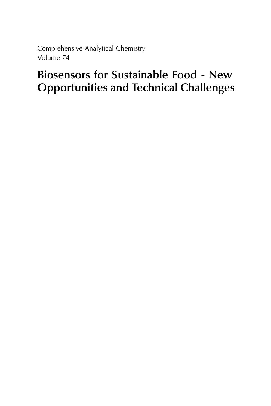 Biosensors for Sustainable Food