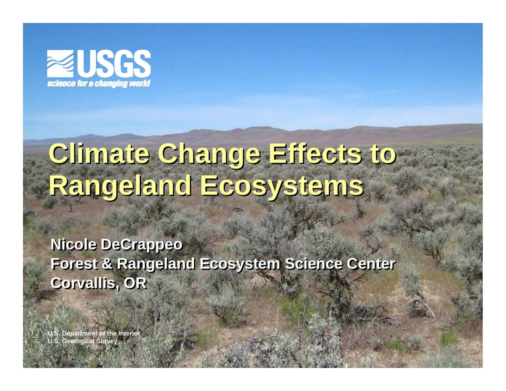 Microsoft PowerPoint - DeCrappeo Rangeland Climate Change