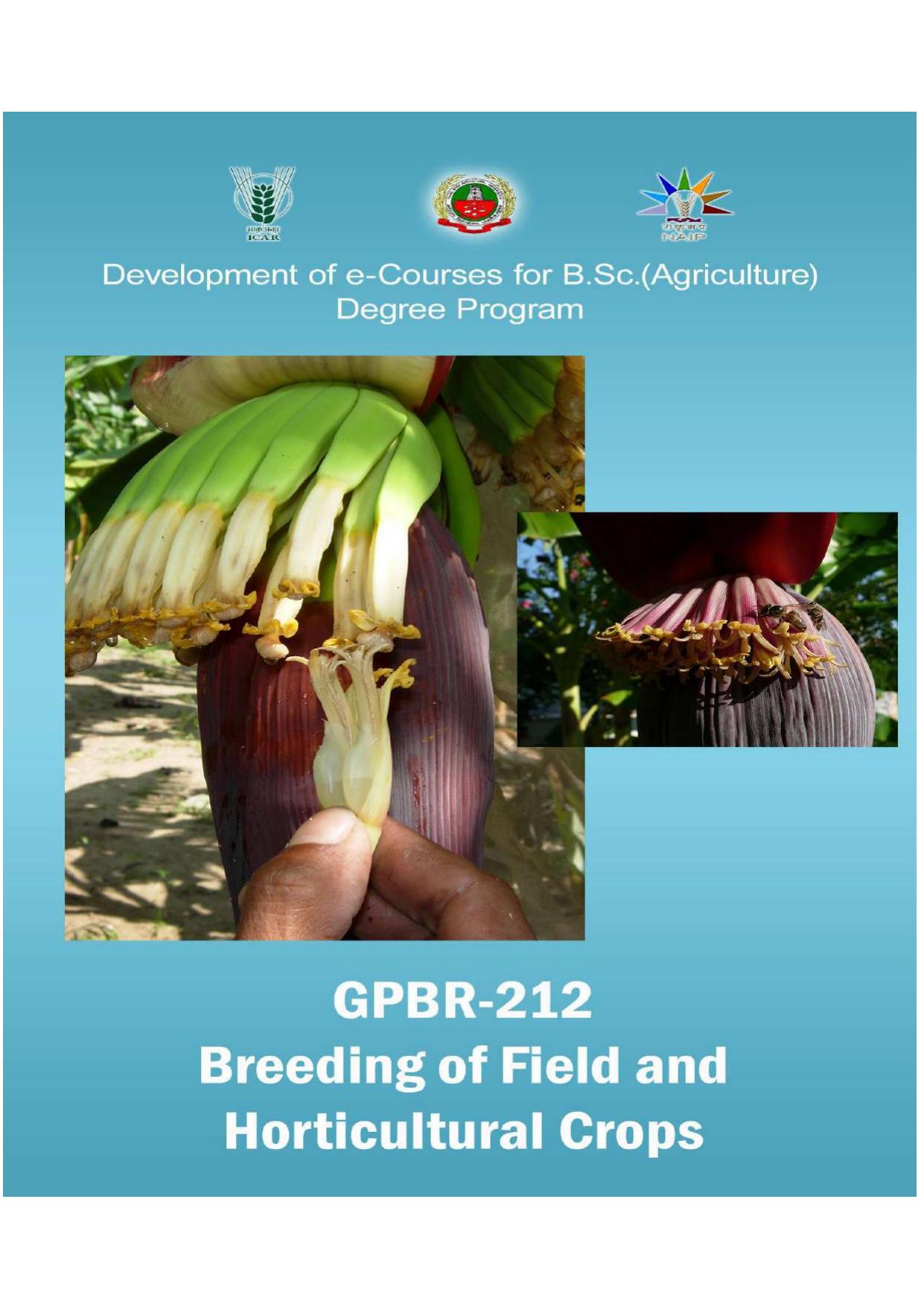 BREEDING OF FIELD & HORTICULTURAL CROPS 2016