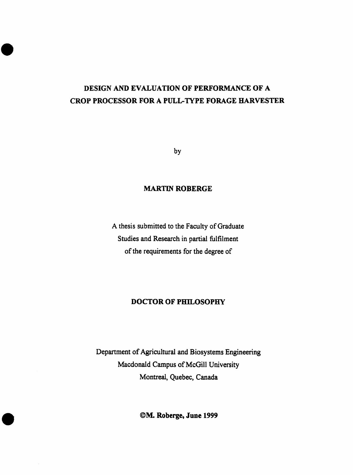 A thesis submitted to the Faculty of Graduate Department of Agricultural and Biosystems Engineering ( PDFDrive.com ) 2