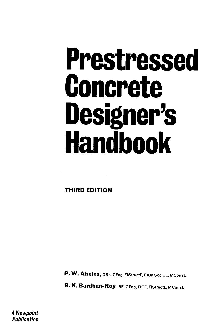 Prestressed Concrete Designer's Handbook 1981