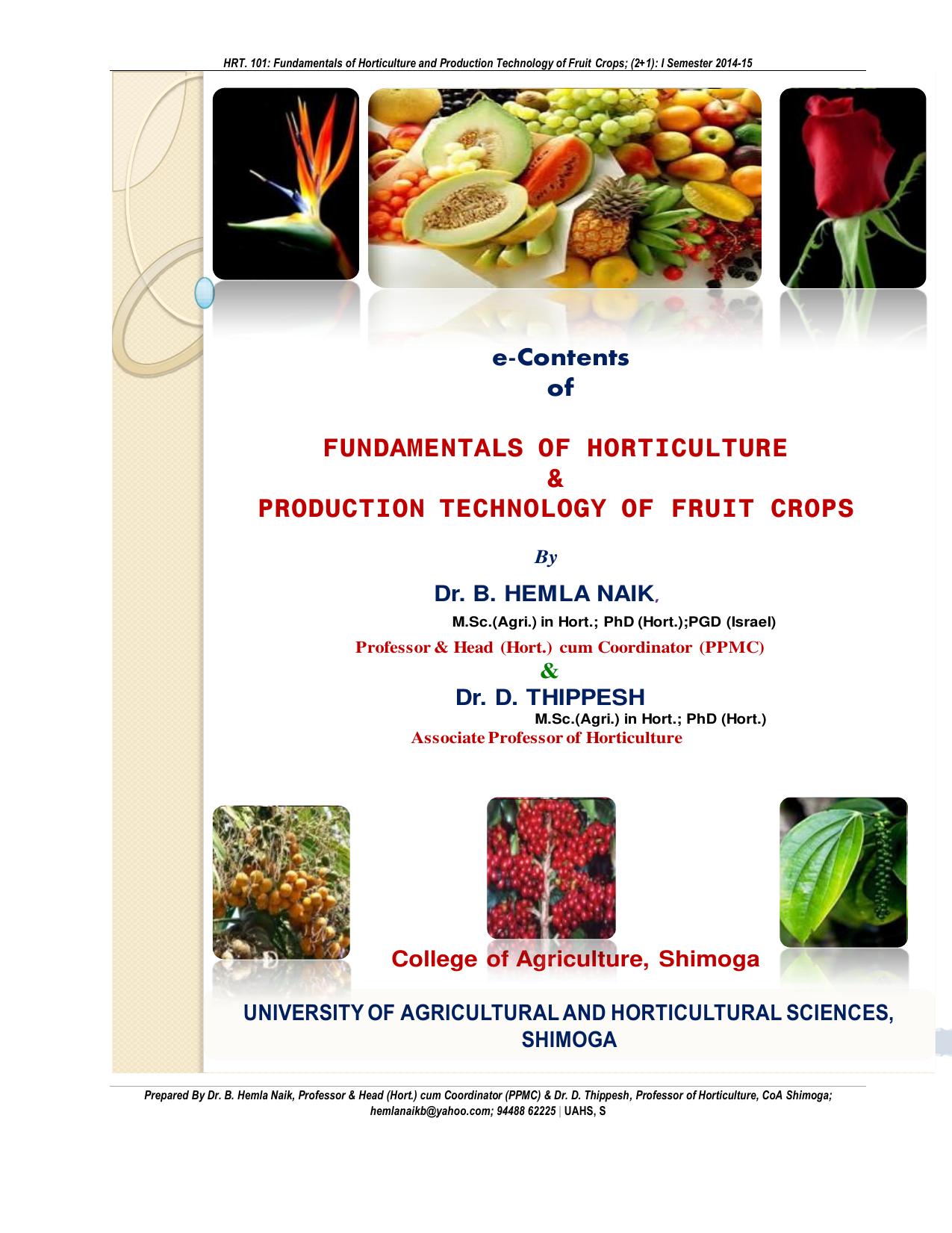 Production Technology of Fruit Crops ( PDFDrive ), 2014-2015