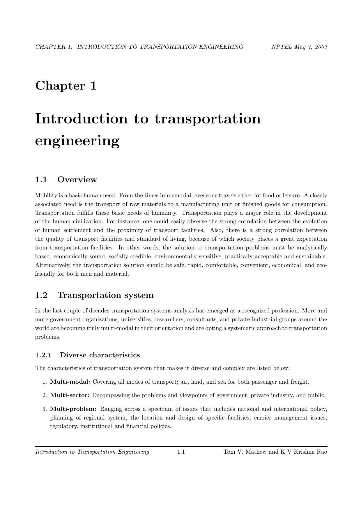 Introduction toTransportation Engineering 2007