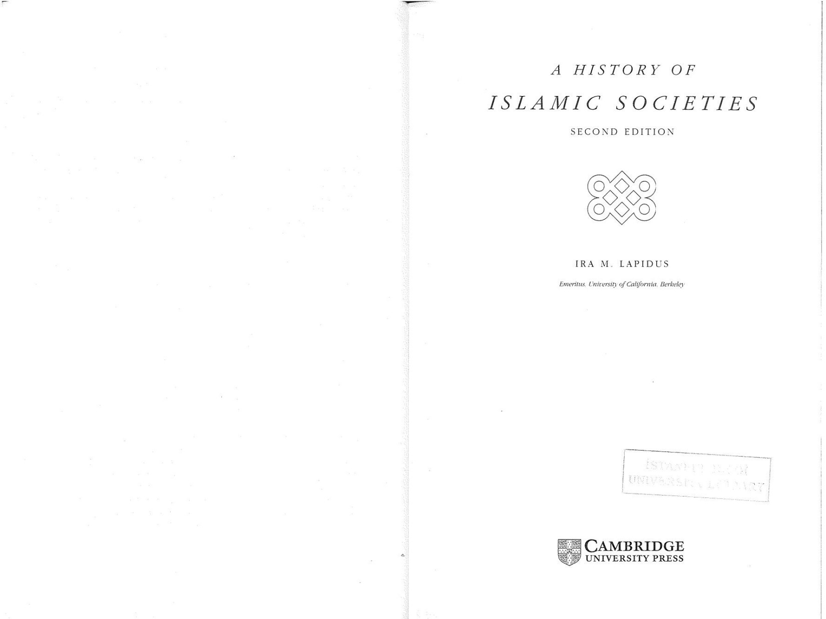 [Ira M. Lapidus] A History of Islamic Societies 2002