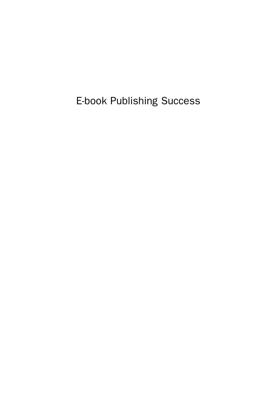 [Kingsley Oghjojafor (Auth.)] E-Book Publishing Su 2005