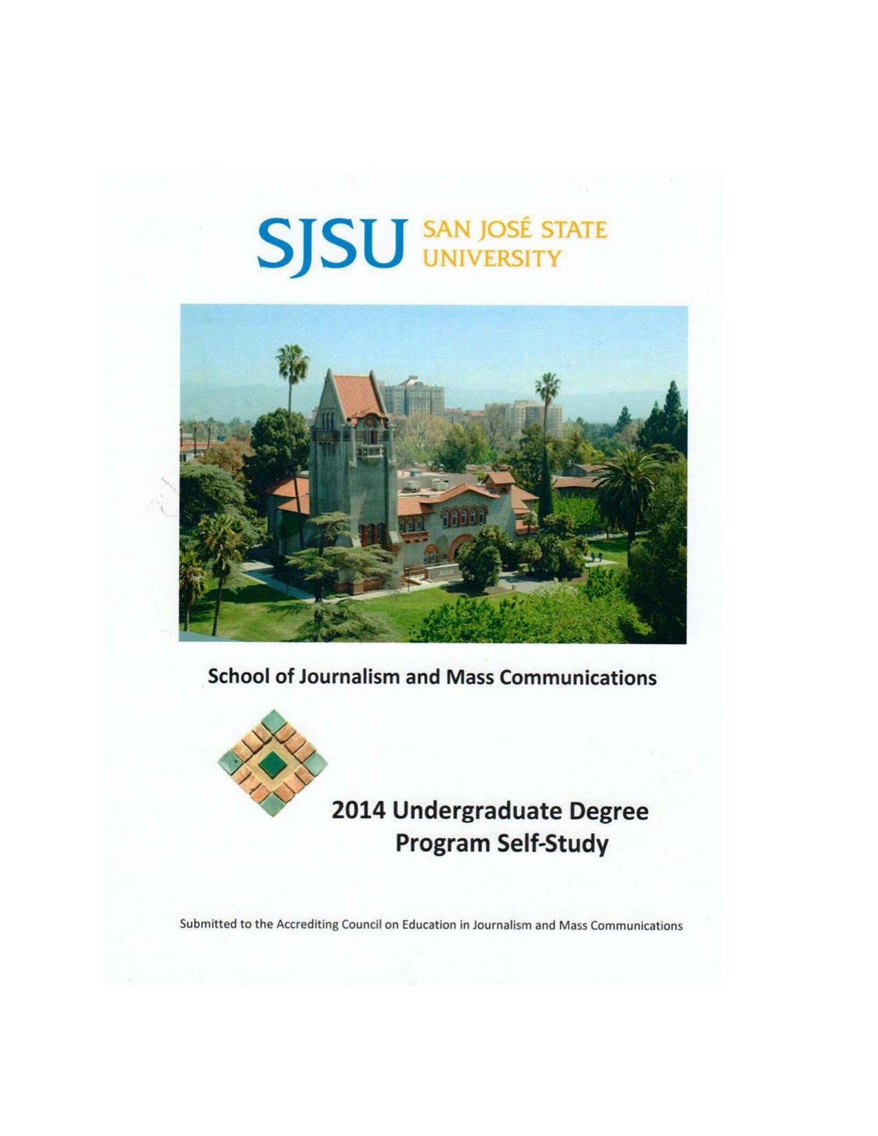 Microsoft Word - SJSU Journalism School 2014 Self Study