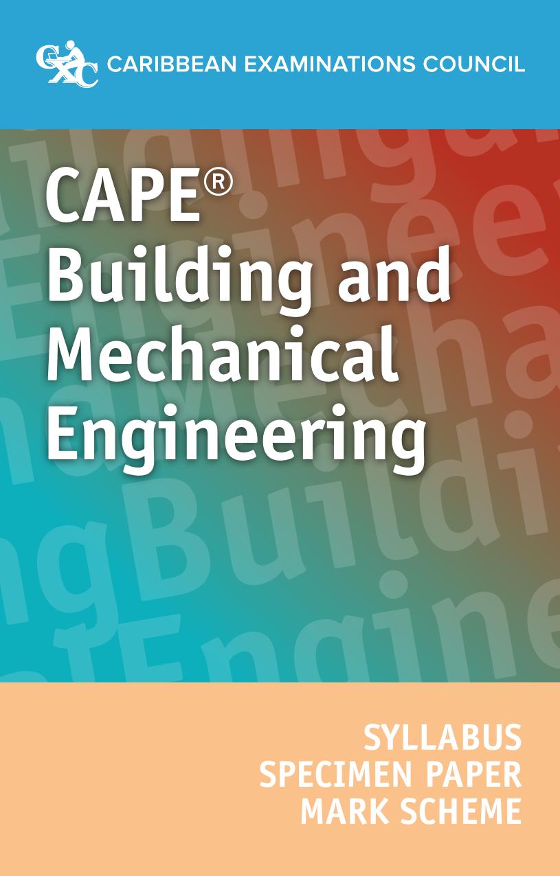 CAPE® Geometrical and Mechanical Engineering Syllabus and Subject Reports