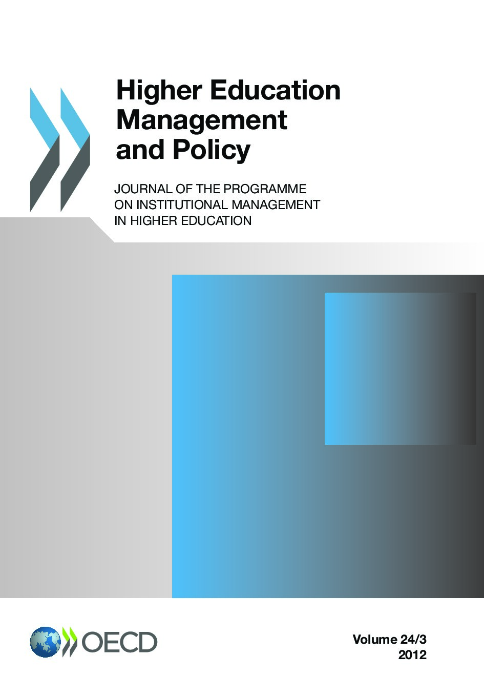 Higher Education Management and Policy, Volume 24 Issue 3