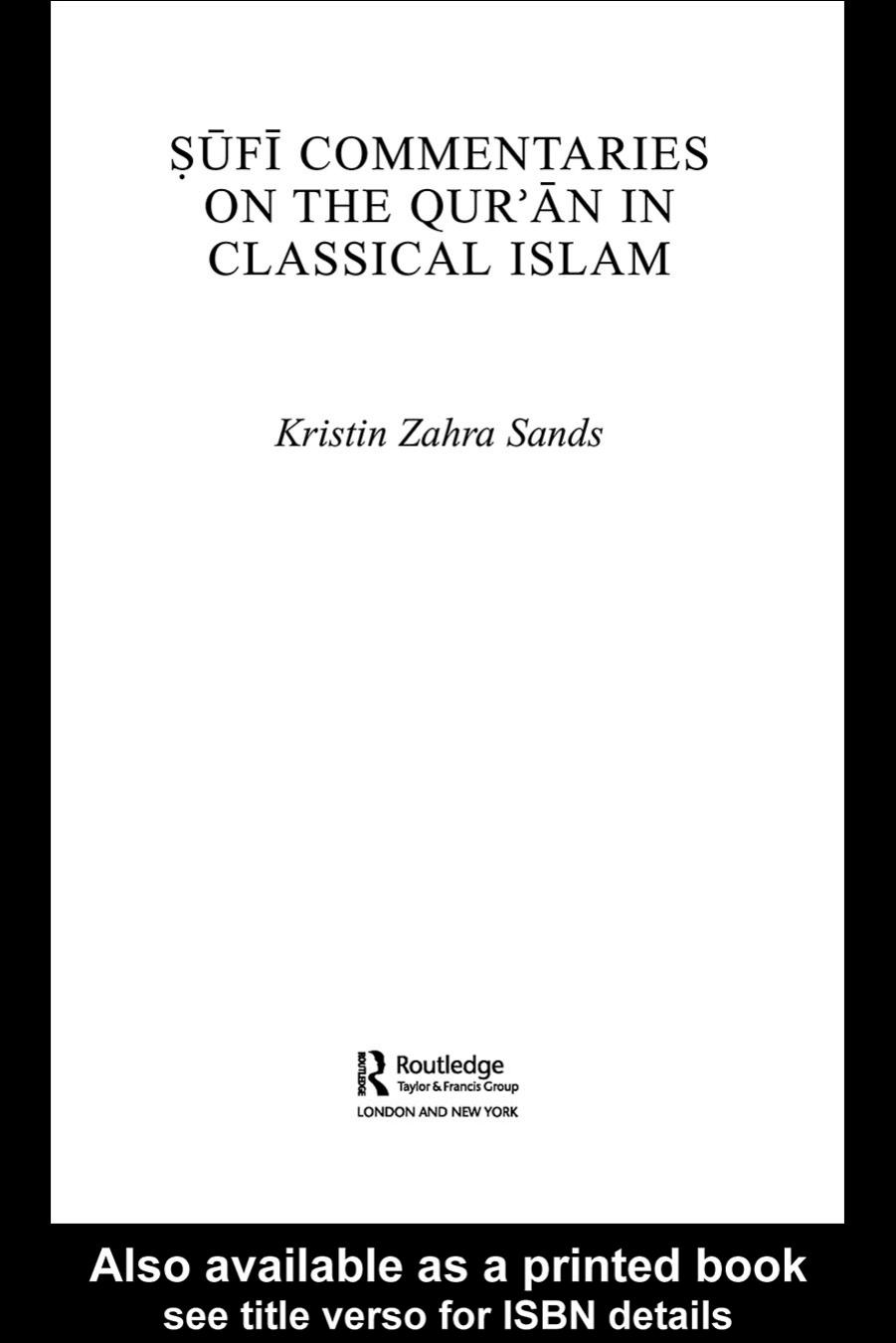 Sufi Commentaries on the Quran in Classical Islam