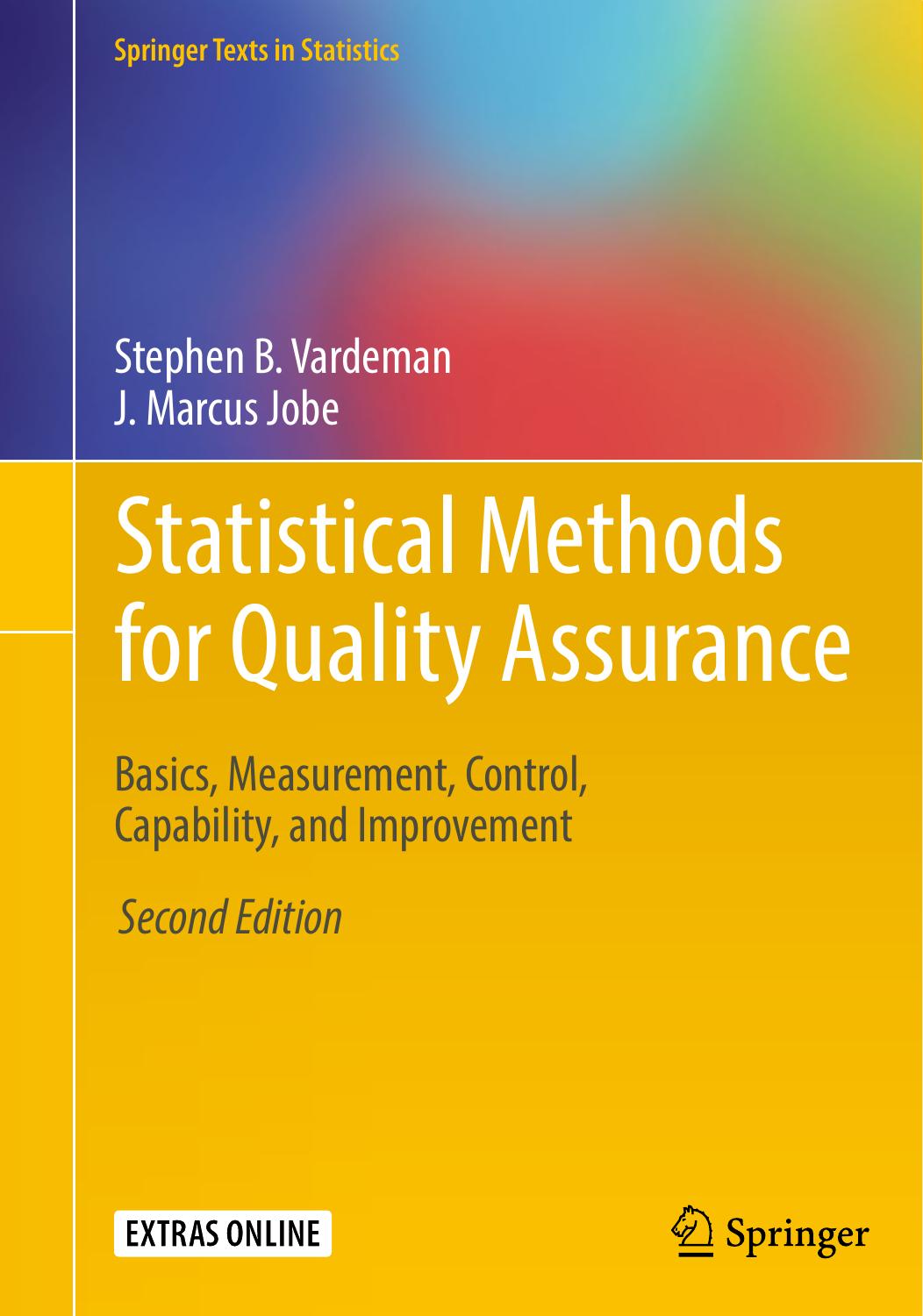 Statistical Methods for Quality Assurance Basics, 2016)
