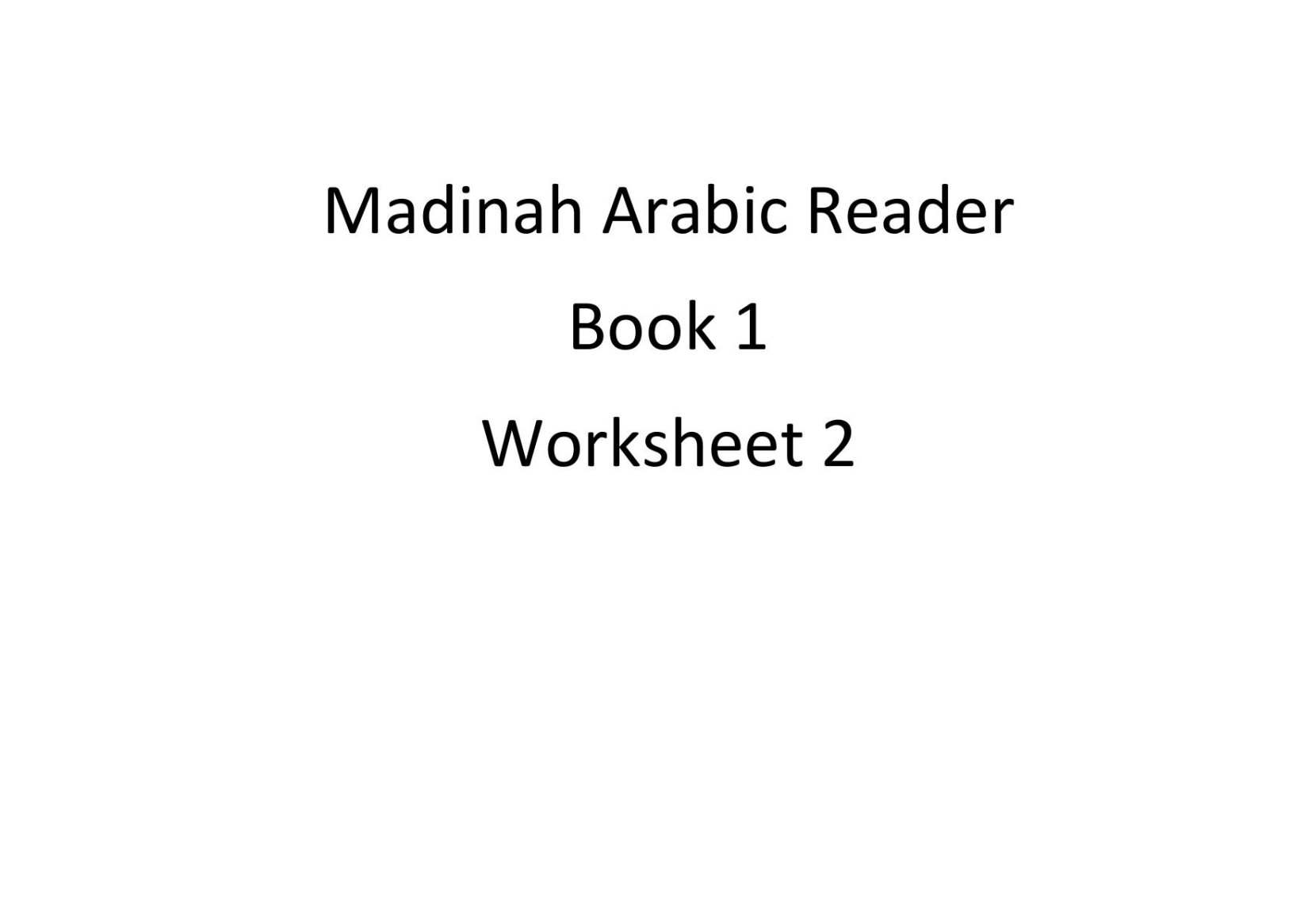 Microsoft Word - madina arabic worksheet2