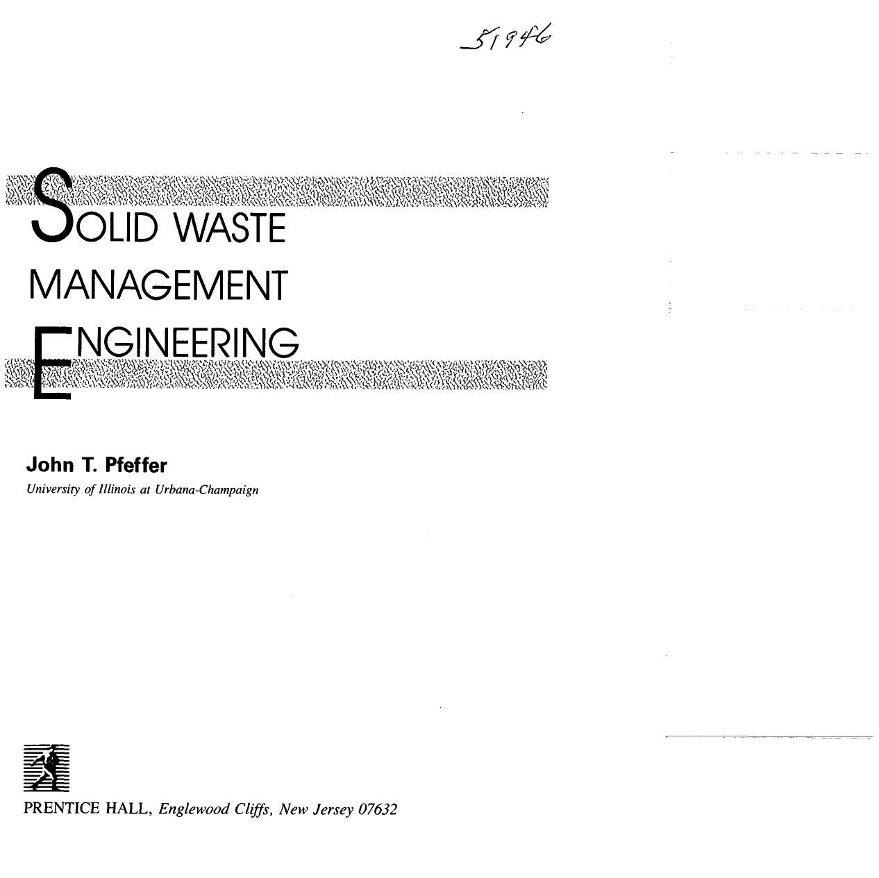 Solid Waste Management Engineering