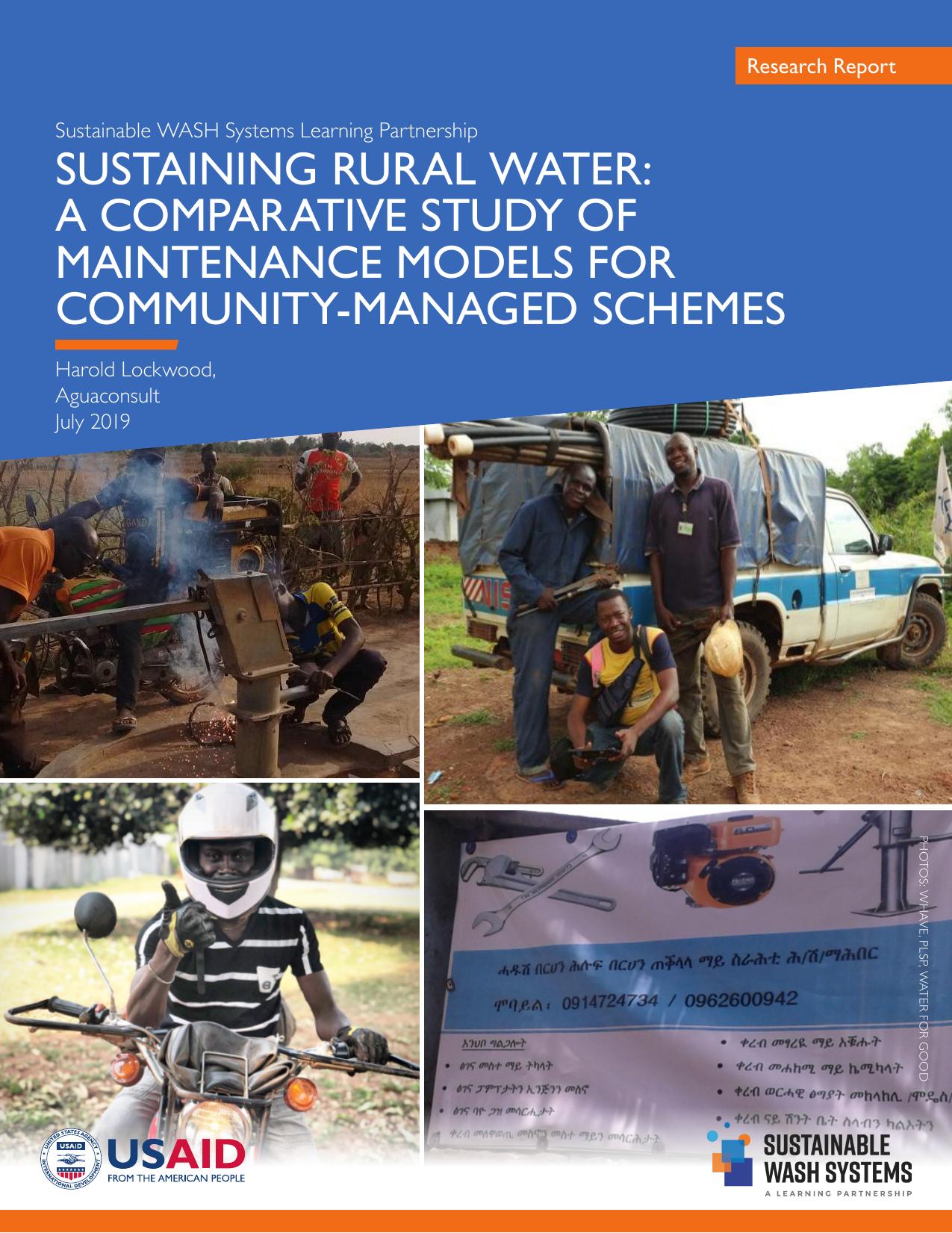 Sustaining Rural Water- A Comparative Study of Maintenance Models for Community-Managed Schemes