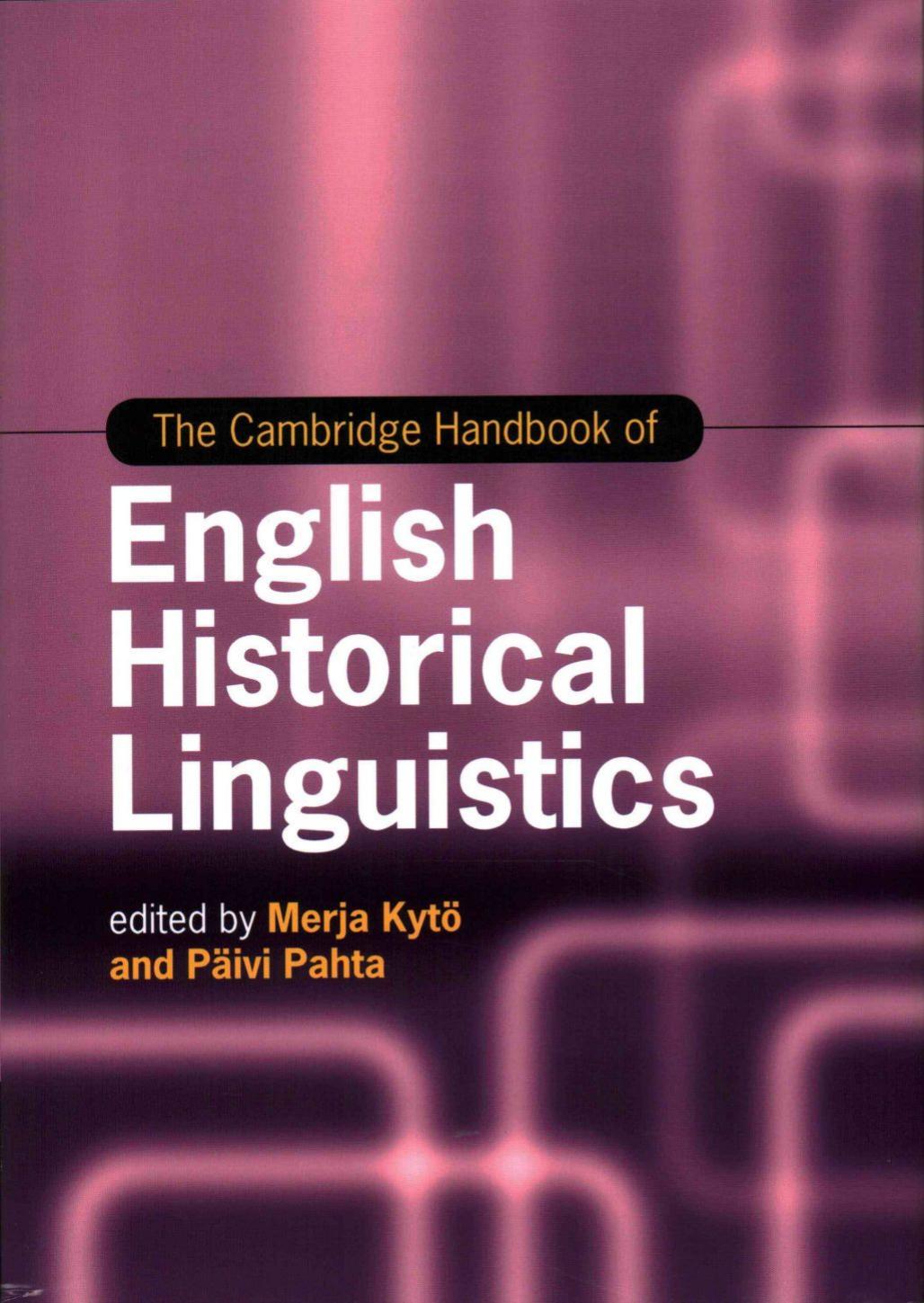 The Cambridge Handbook of English Historical Linguistics