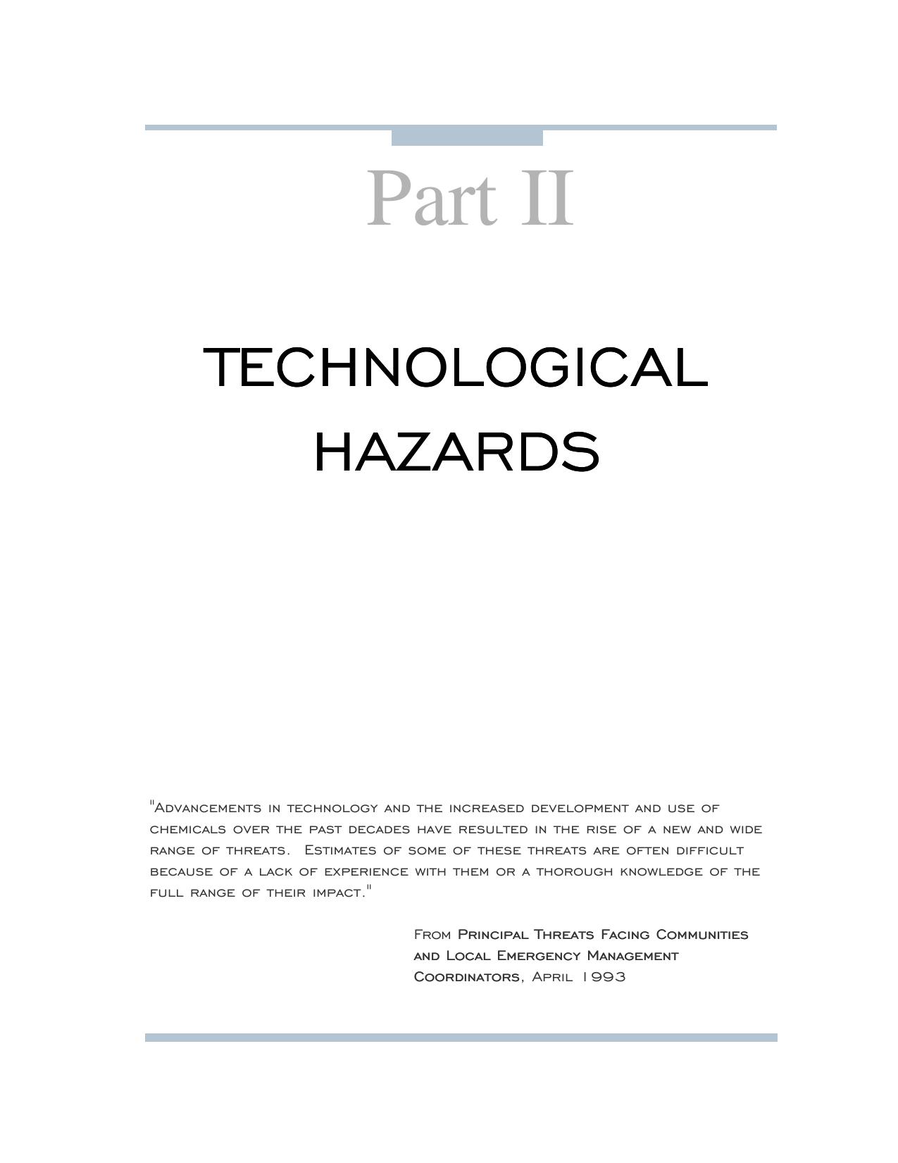 Technological Hazards