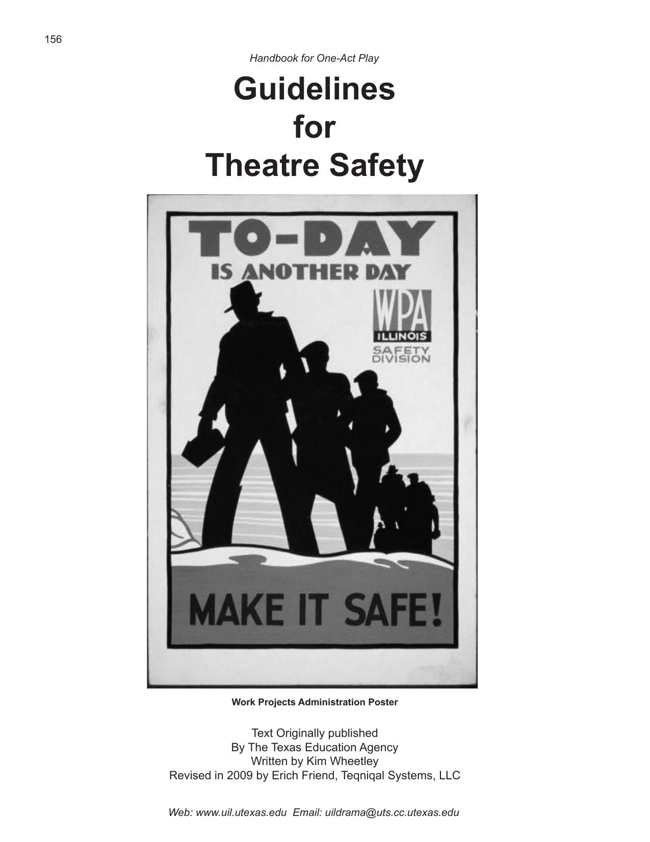 Guidelines for Theatre Safety 2009