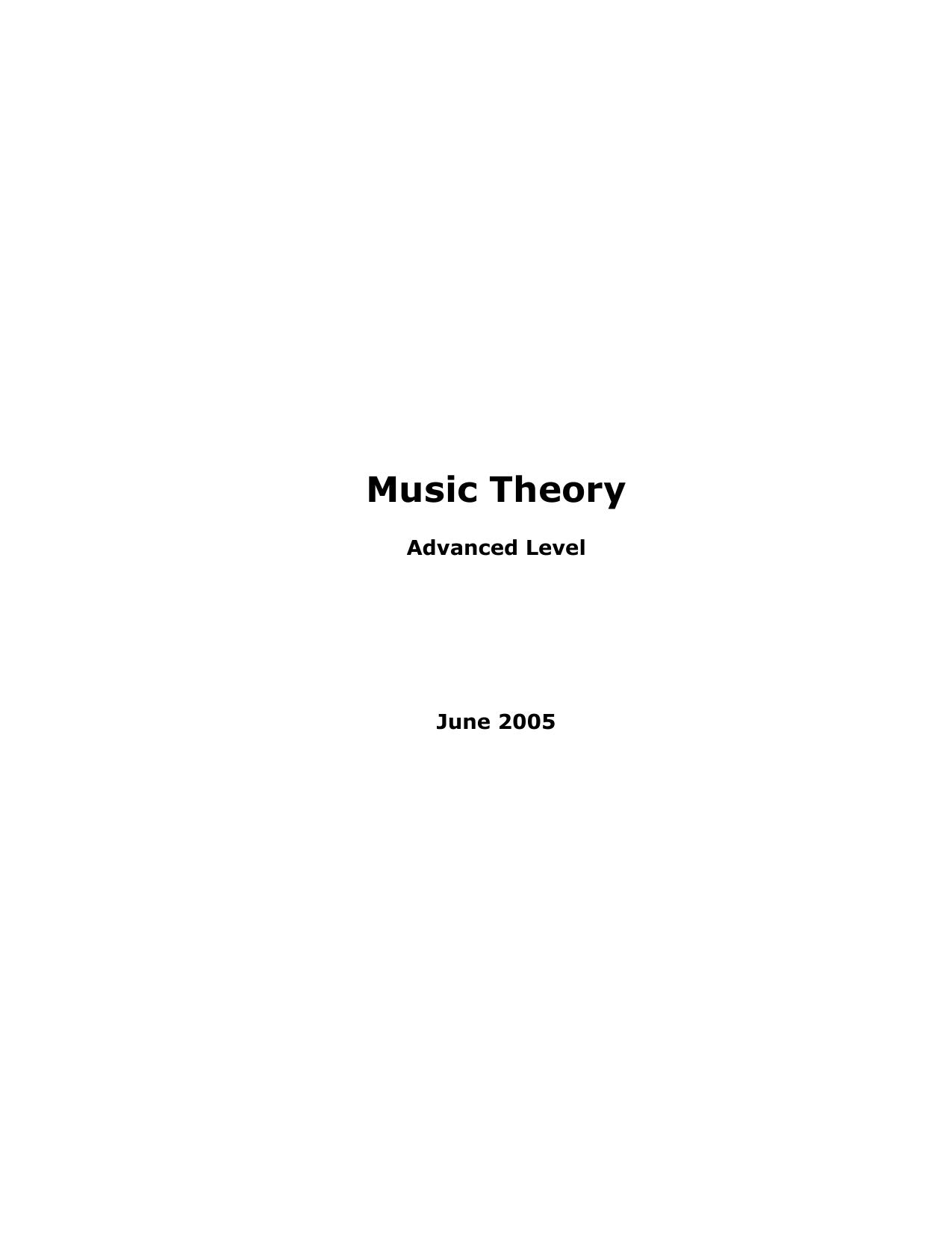 Microsoft Word - Music Theory - Advanced.doc