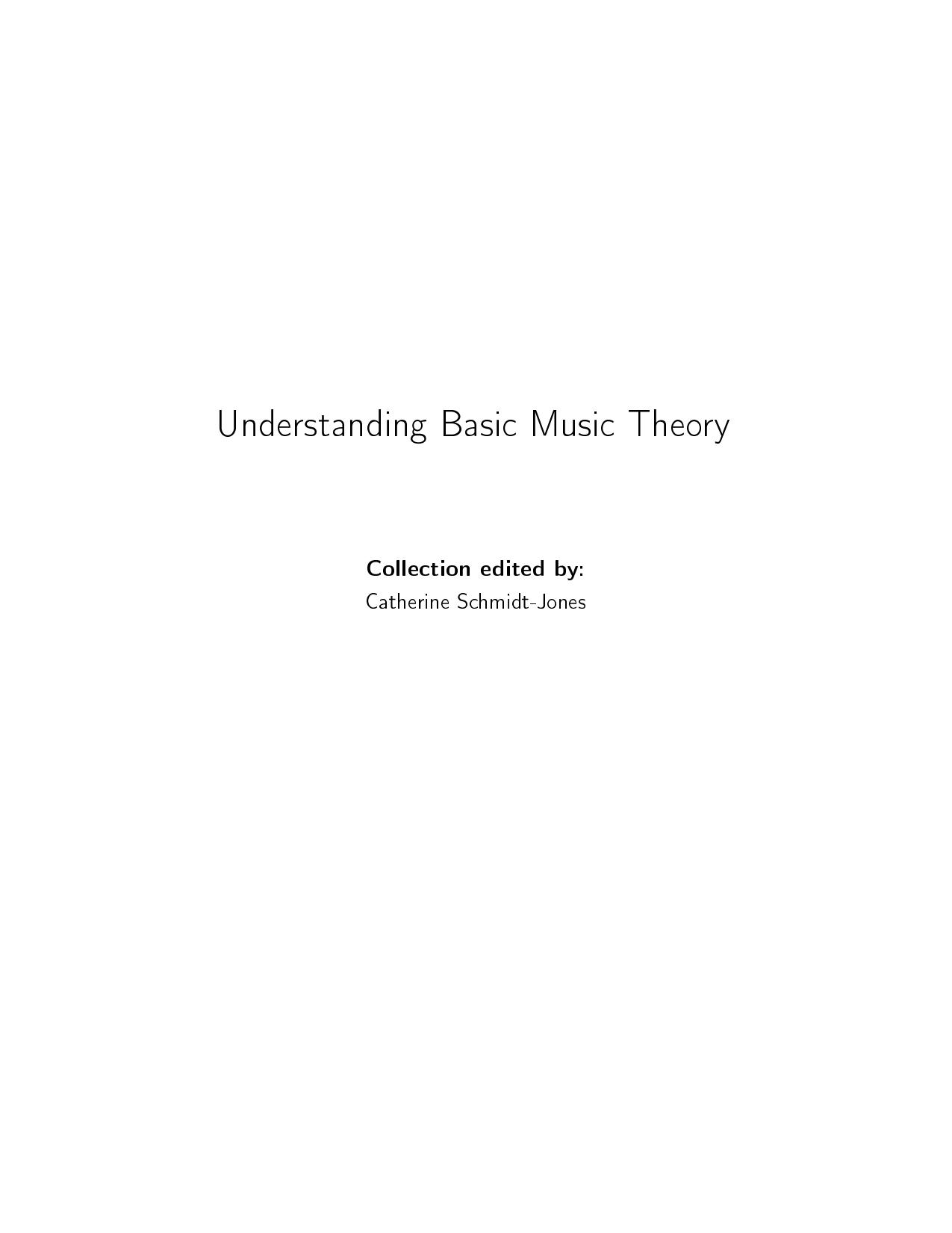 Understanding basic music theory 2007