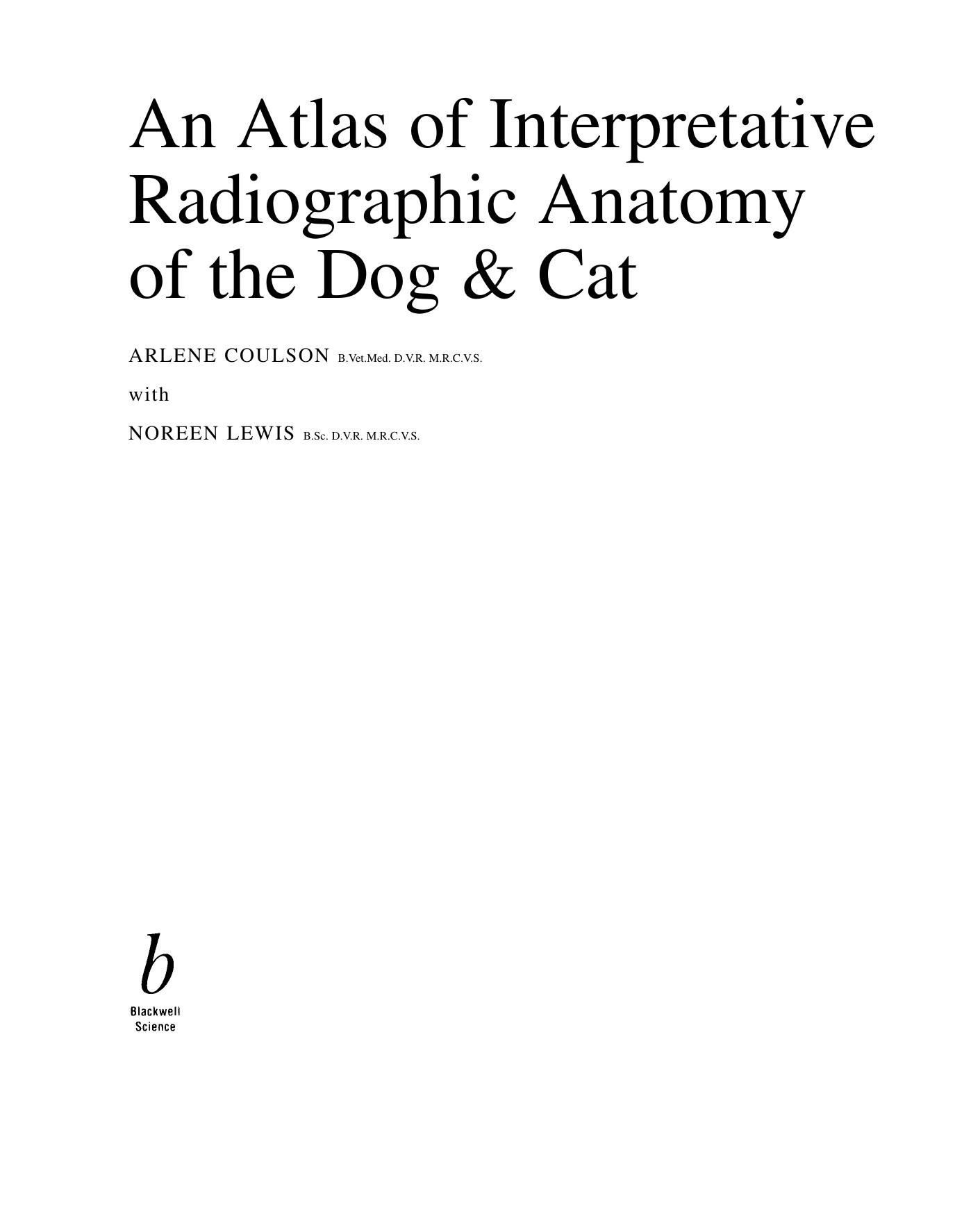 an-atlas-of-interpretative-radiographic-anatomy- dog-cat 2002