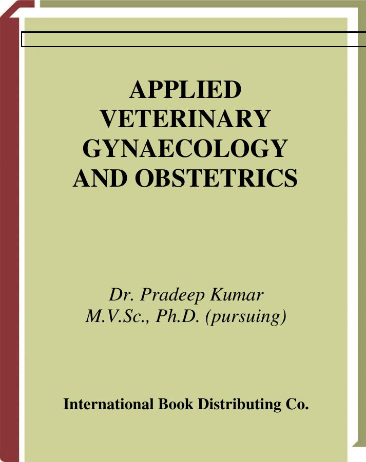 APPLIED VETERINARY GYNAECOLOGY AND OBSTE 2009