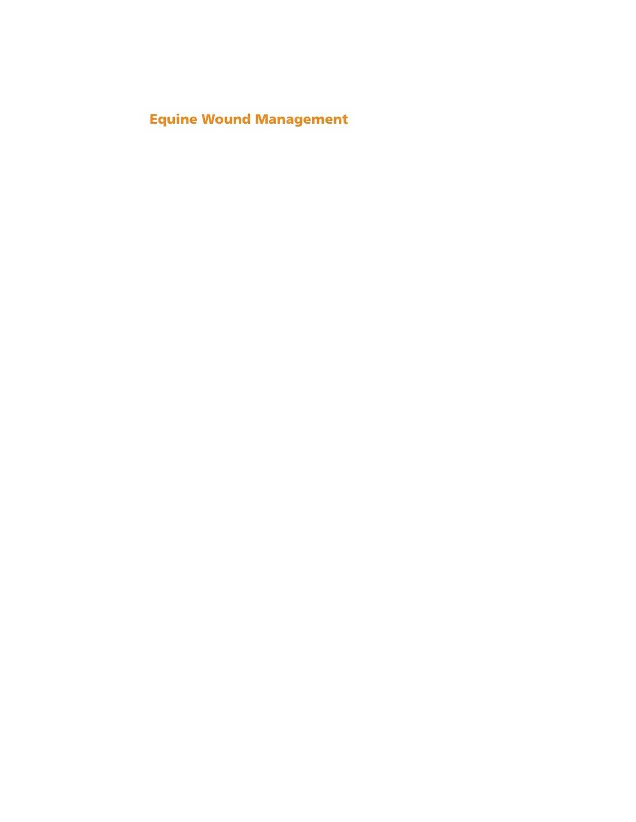 Equine Wound Management 3rd Edition 2017