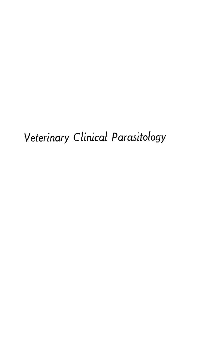 Veterinary Clinical Parasitology 1955