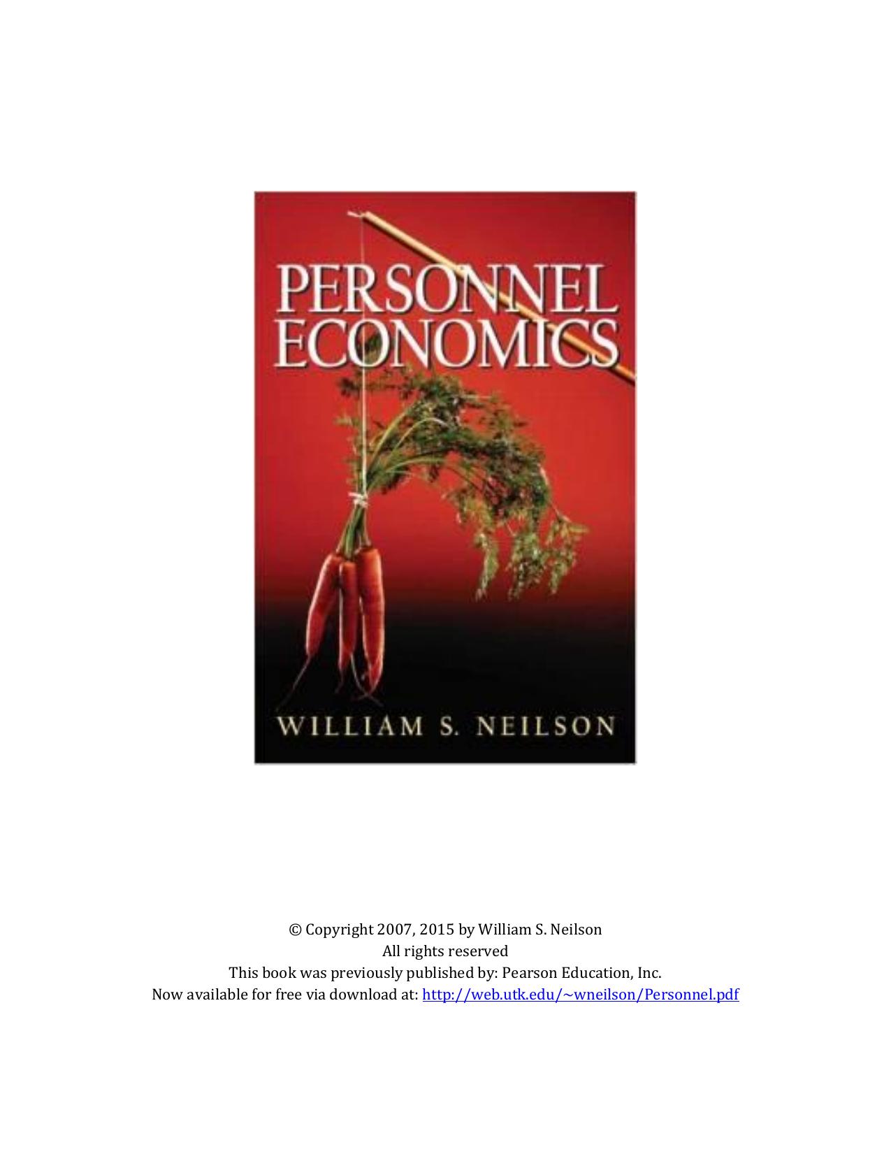 PERSONNEL ECONOMICS