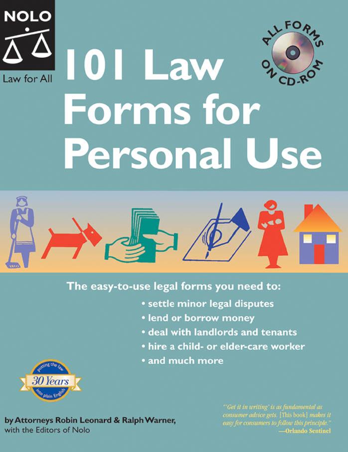 101 Law Forms for Personal Use 2005