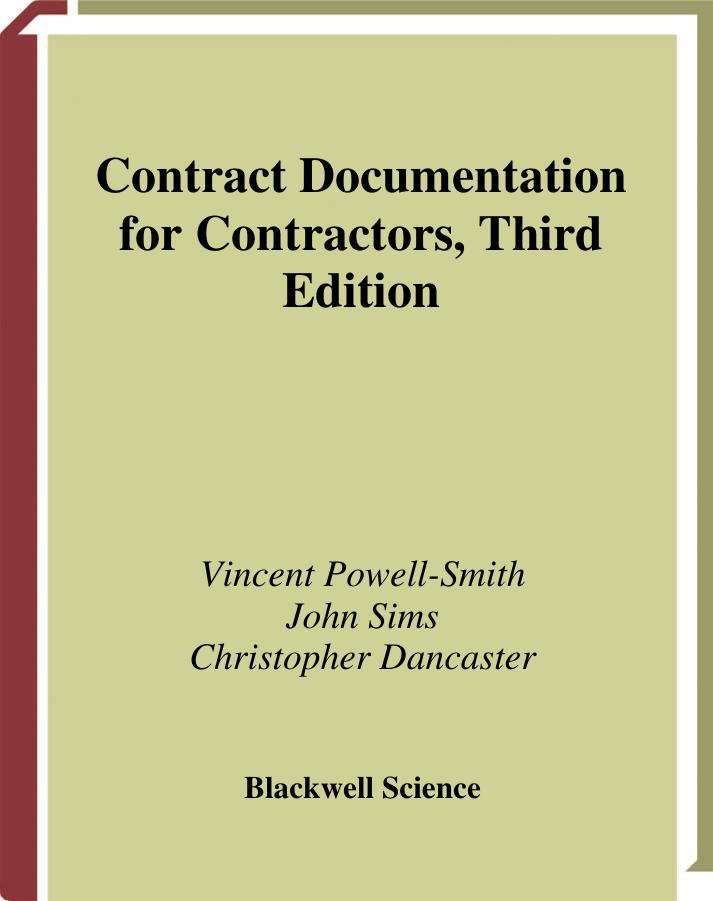 Contract Documentation for Contractors