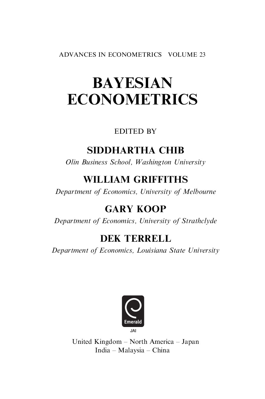 Bayesian-Econometrics