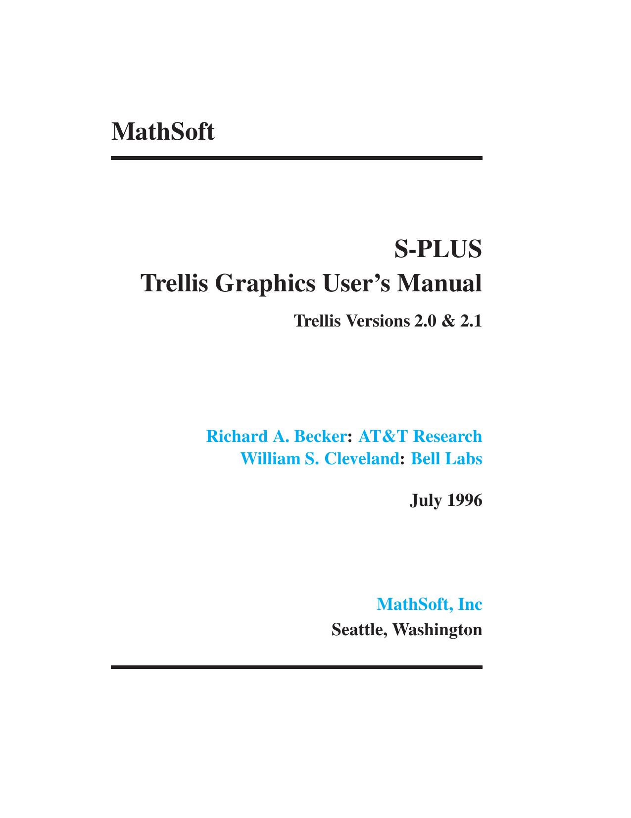 Trellis Graphics -- User Manual