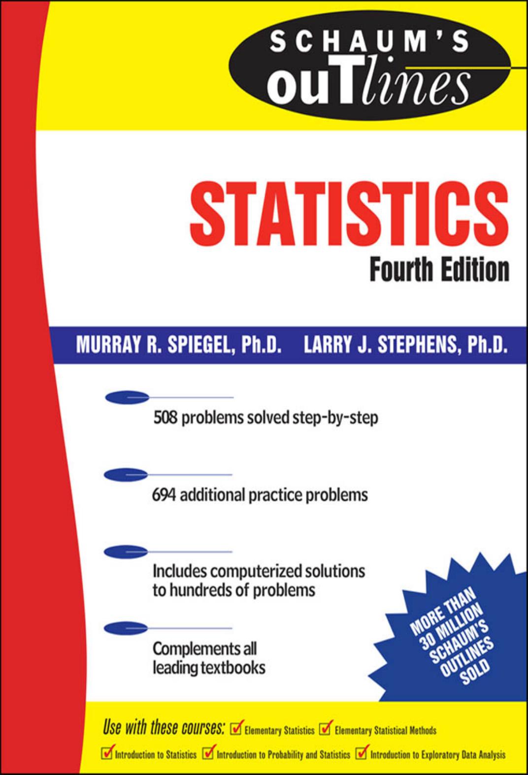 Schaum's Outlines Statistics (4th Ed