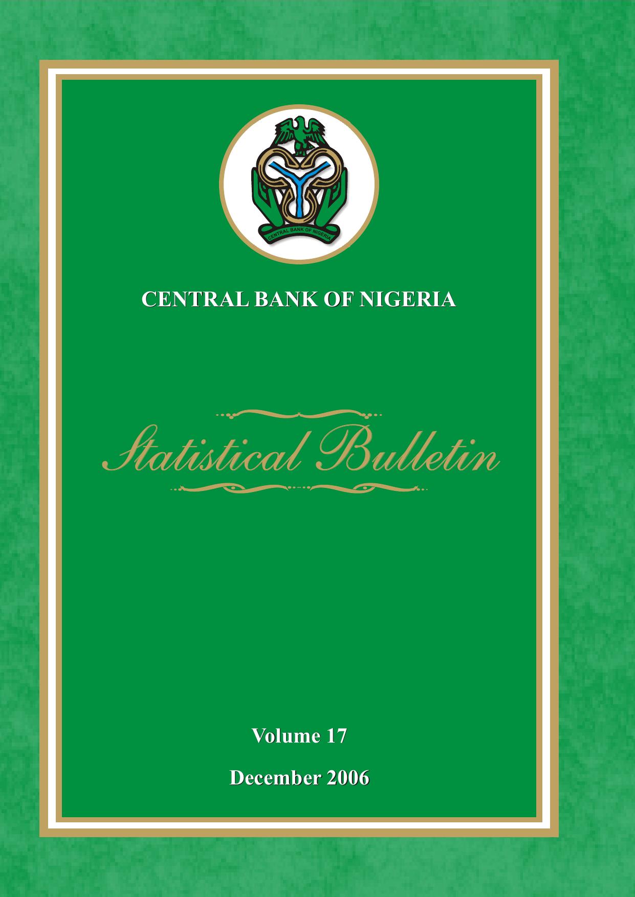 Statistical Bulletin: Volume 17, December 2006