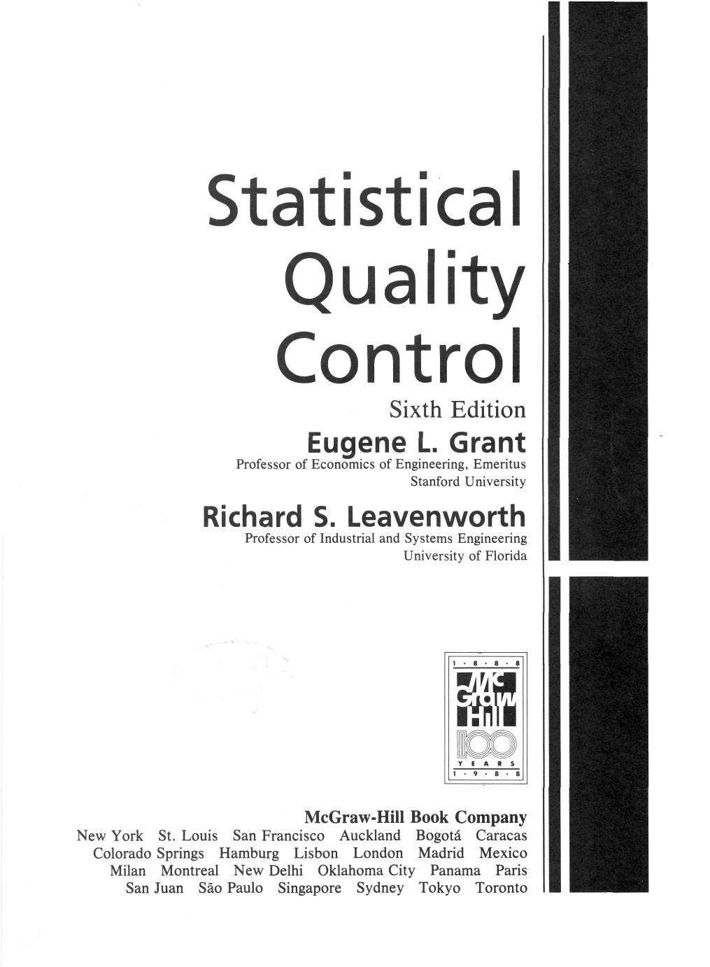 Statistical Quality Control  Grant & Leavenworth