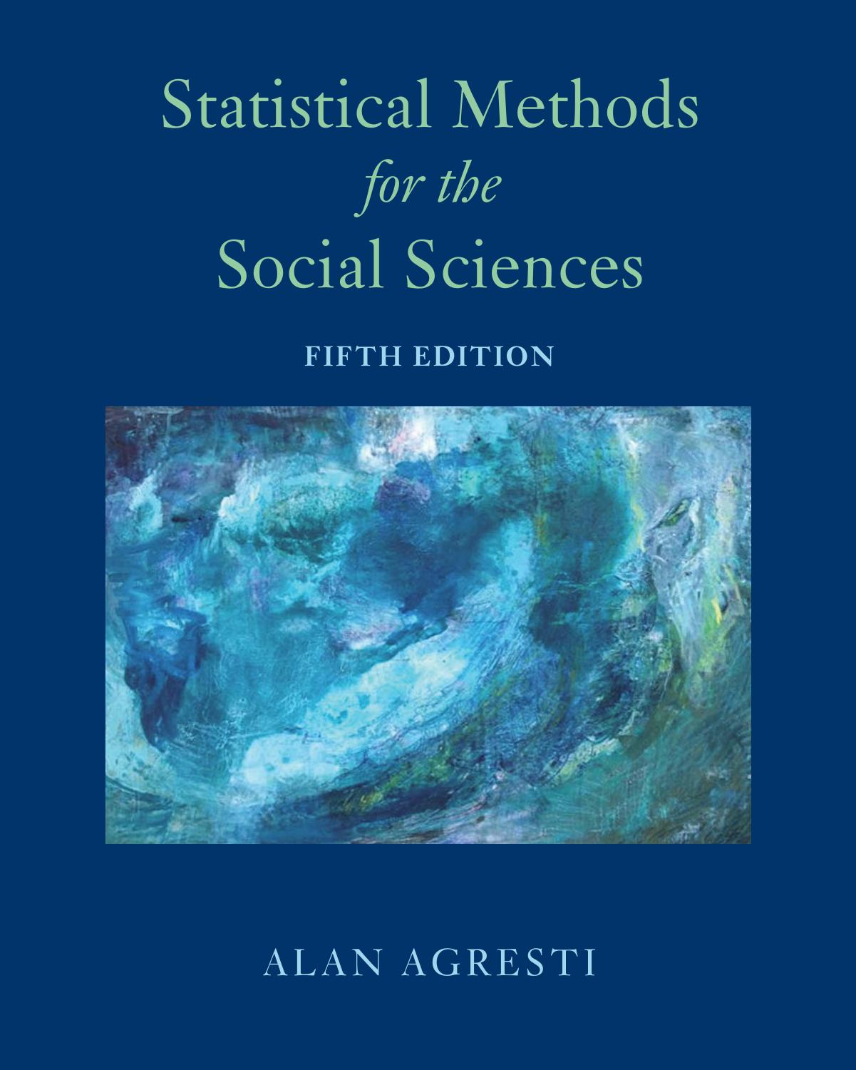 Statistical Methods for the Social Sciences Fifth Edition