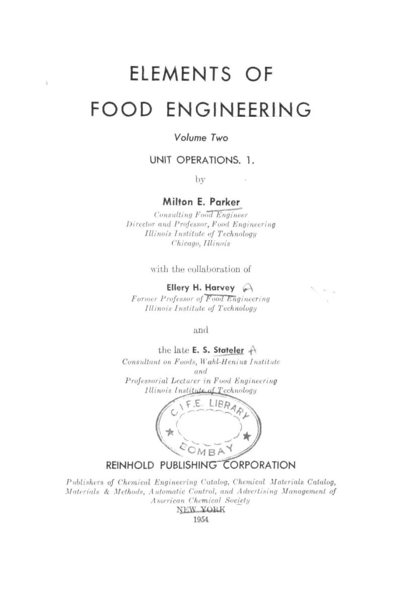 elements of food engineering 1984