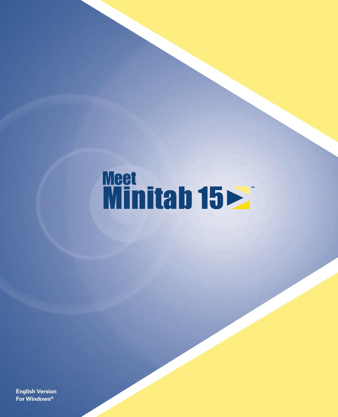 Meet Minitab 15