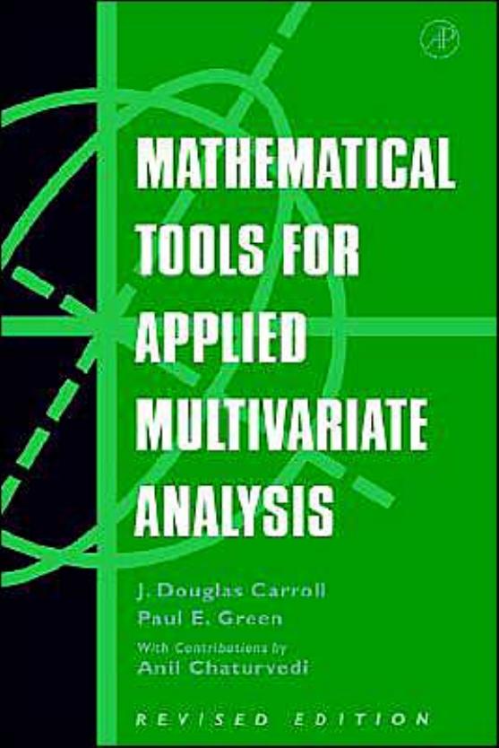 MATHEMATICAL TOOLS FOR APPLIED MULTIVARIATE ANALYSIS CARROLL-GREEN