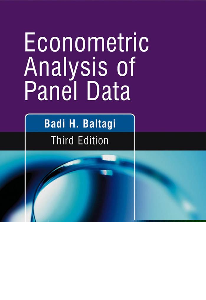 Econemetrics Analysis of Panel Data by Baltagi