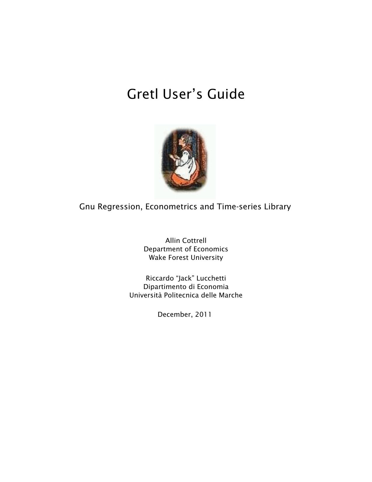 Gretl User's Guide