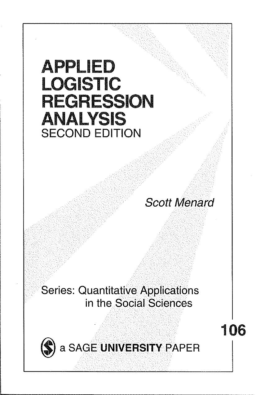 Applied Logistic Regression Analysis  by Menard