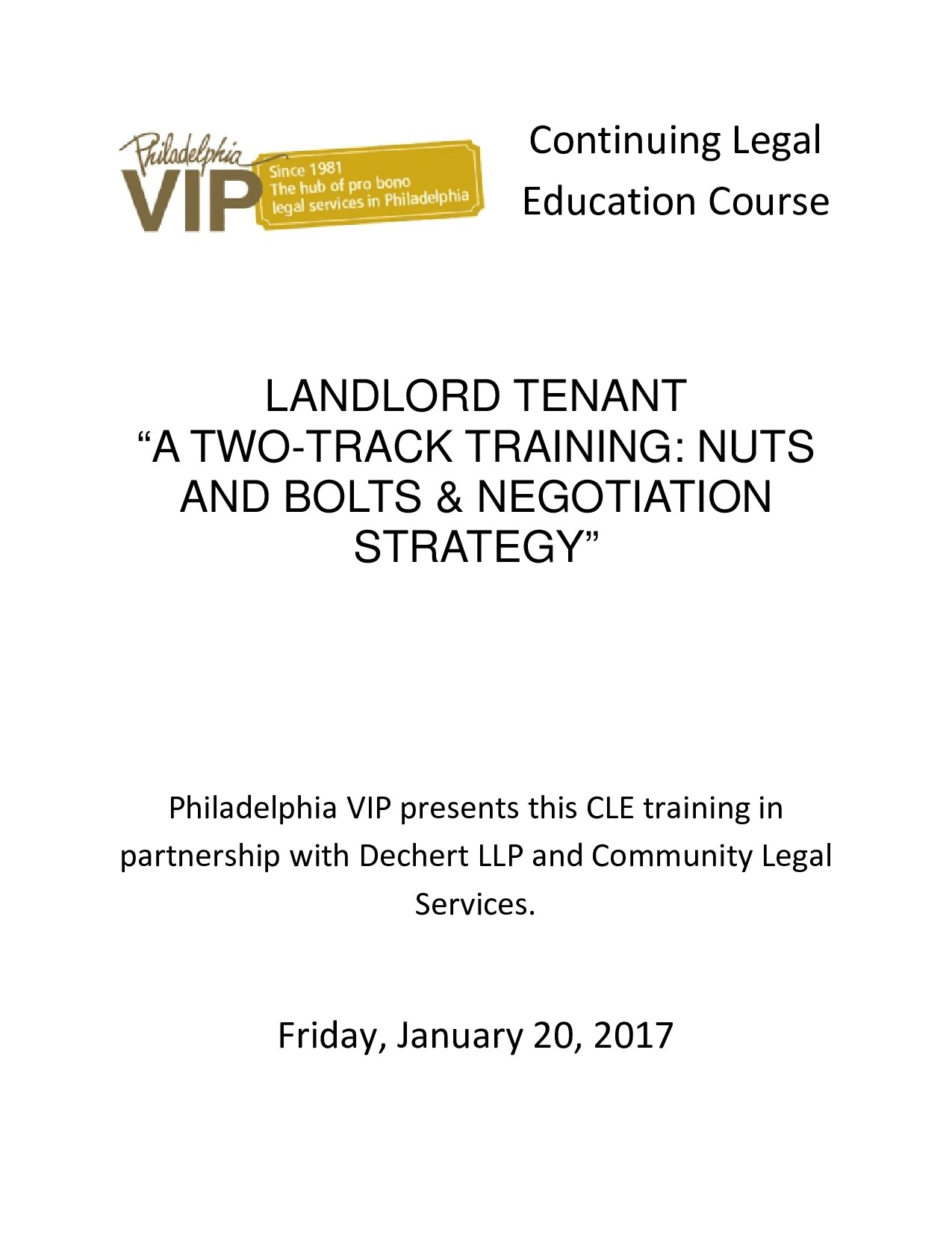 2017 Landlord Tenant Training Manual The 2017 Landlord Tenant Training Manual 2017