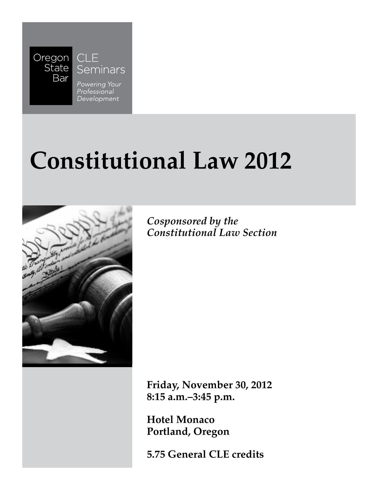 Constitutional Law 2012