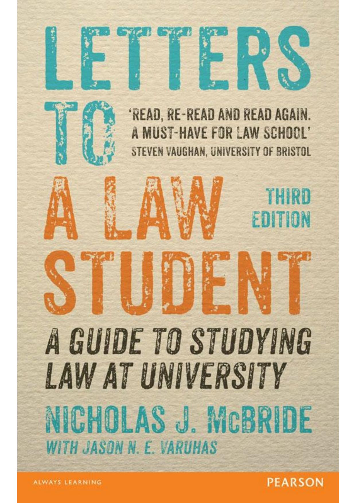 Letters to a Law Student 3rd edn: A guide to studying law at university